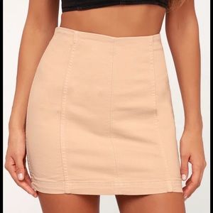 Free People Modern Femme Denim mini skirt in blush